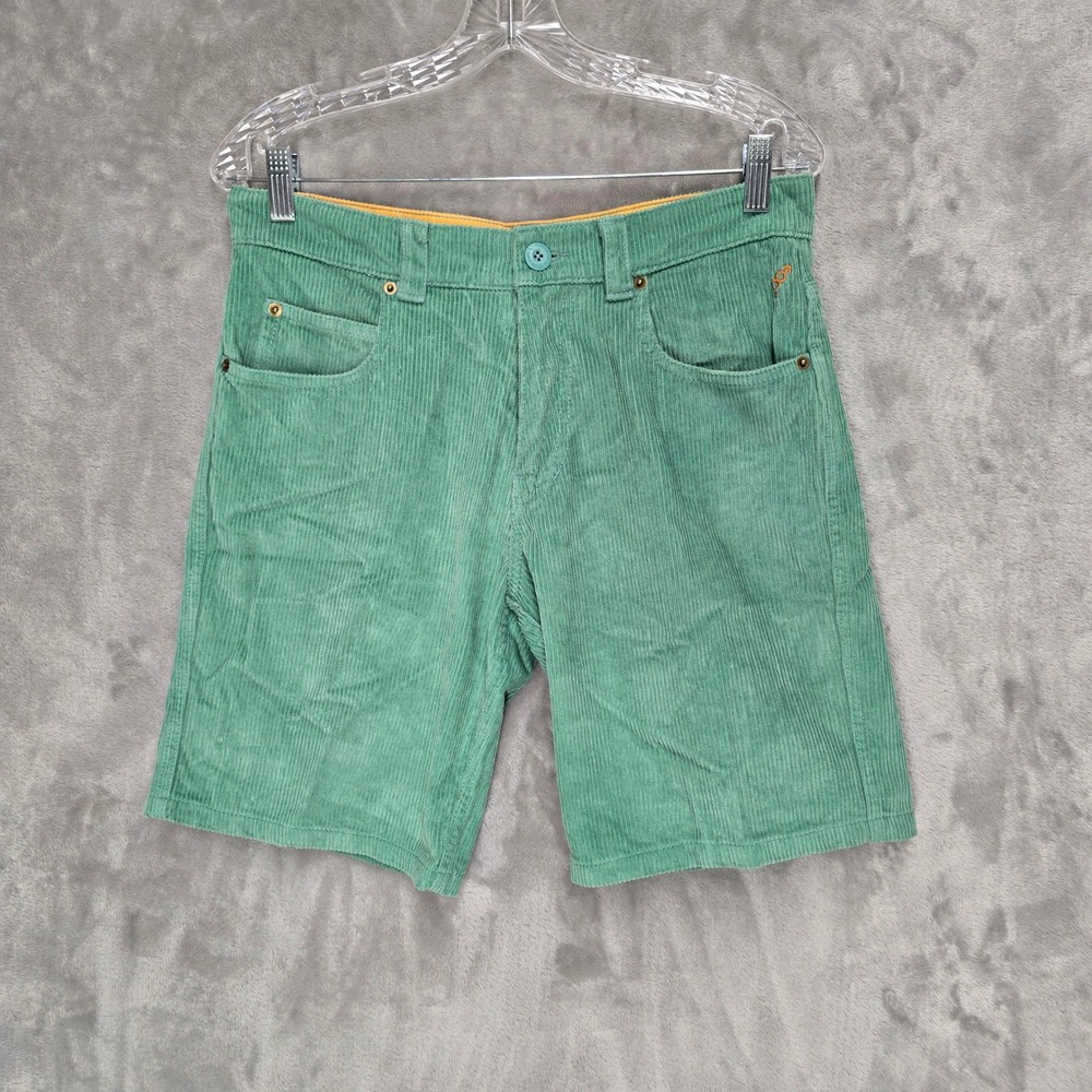 Golden Breed Corduroy Shorts Mens 30 Green Retro Surf Beach Cotton Skate Pastel